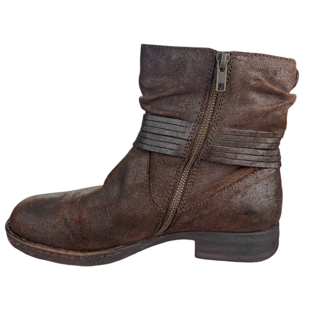 Born Women’s Cross Brown Distressed Fringe Ankle Boot Size US 9 - Picture 2 of 10